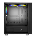 1ST PLAYER AR7-G SİYAH 750W 80+ SILVER ATX 3.1 ARGB 4X12CM FAN TEMPERLİ CAM USB 3.0 ATX KASA