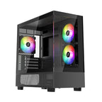 1ST PLAYER MIKU Mİ5 SİYAH 750W 80+ ATX 3.1 SILVER ARGB 6X12CM FAN TEMPERLİ CAM USB 3.0 M-ATX KASA