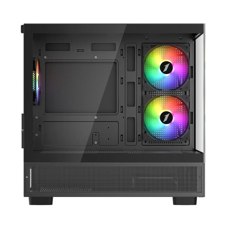 1ST PLAYER MIKU Mİ5 SİYAH 750W 80+ ATX 3.1 SILVER ARGB 6X12CM FAN TEMPERLİ CAM USB 3.0 M-ATX KASA