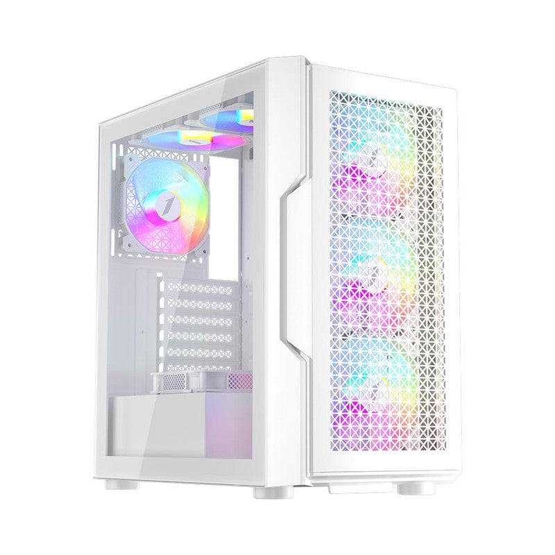 1ST PLAYER TRILOBITE T7 BEYAZ 650W 80+ ARGB 4X12CM FAN TEMPERLİ CAM MESH USB 3.0 ATX KASA