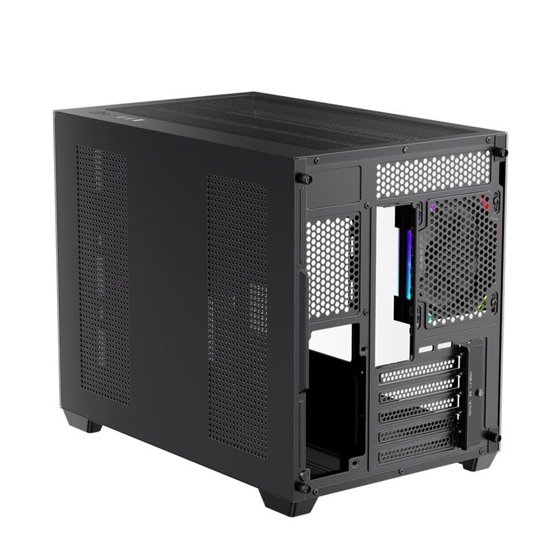 1ST PLAYER BV6 SİYAH ACK 650W 80+ BRONZE ARGB 3X12CM FAN PANORAMİK TEMPERLİ CAM USB 3.0 M-ATX KASA