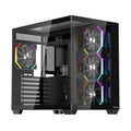 1ST PLAYER BV7 SİYAH ACK 750W 80+ BRONZE ARGB 4X12CM FAN PANORAMİK TEMPERLİ CAM USB 3.0 ATX KASA