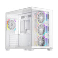 1ST PLAYER BV7 BEYAZ ACK 750W 80+ BRONZE ARGB 4X12CM FAN PANORAMİK TEMPERLİ CAM USB 3.0 ATX KASA