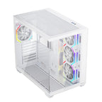 1ST PLAYER BV7 BEYAZ ACK 750W 80+ BRONZE ARGB 4X12CM FAN PANORAMİK TEMPERLİ CAM USB 3.0 ATX KASA