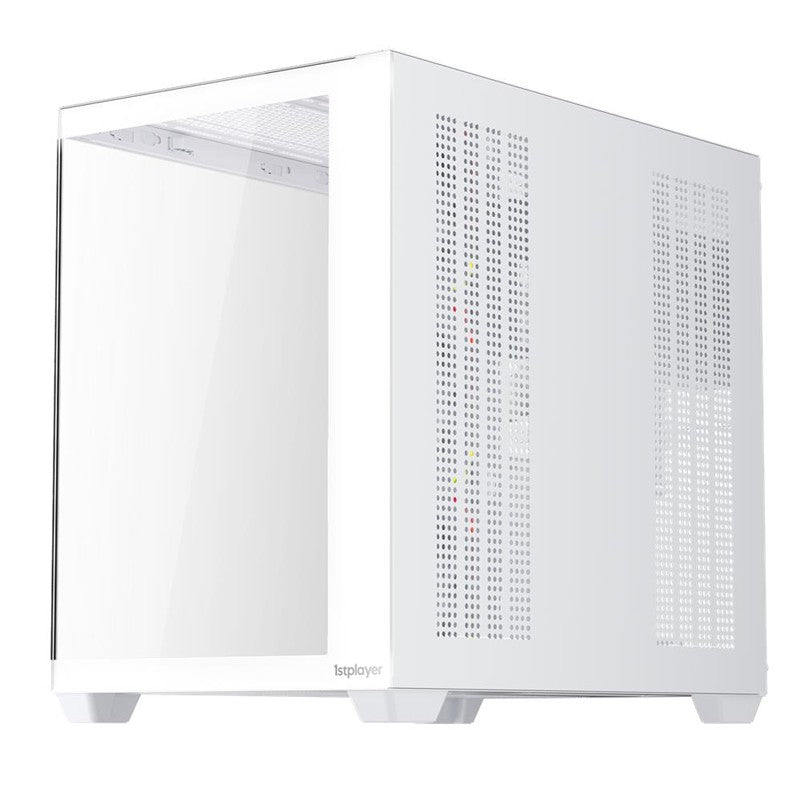 1ST PLAYER BV7 BEYAZ ACK 750W 80+ BRONZE ARGB 4X12CM FAN PANORAMİK TEMPERLİ CAM USB 3.0 ATX KASA