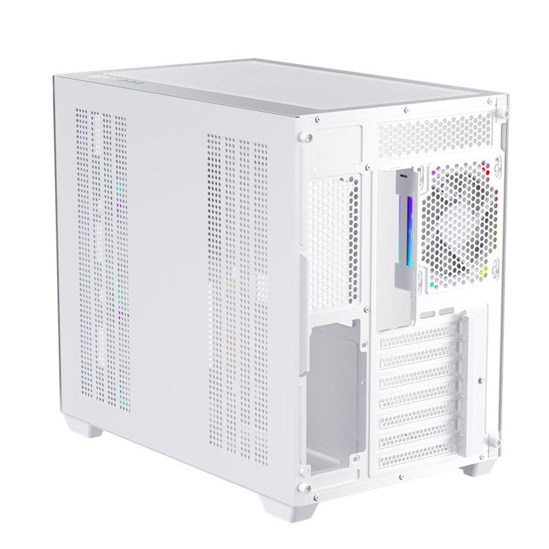 1ST PLAYER BV7 BEYAZ ACK 750W 80+ BRONZE ARGB 4X12CM FAN PANORAMİK TEMPERLİ CAM USB 3.0 ATX KASA