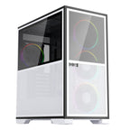 1ST PLAYER IF8 BTF BEYAZ ARGB 4X12CM FAN TERS ÇEVİRİLEBİLİR TEMPERLİ CAM MESH PANELLER USB 3.0 E-ATX