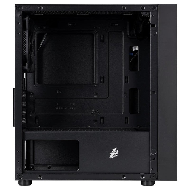 1ST PLAYER BLACK SIR B5M SİYAH FK 400W 3X12CM FAN TEMPERLİ CAM USB 3.0 M-ATX KASA