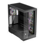 1ST PLAYER GM7 BTF SİYAH ARGB 4X12CM FAN TEMPERLİ CAM USB 3.0 TYPE-C ATX KASA