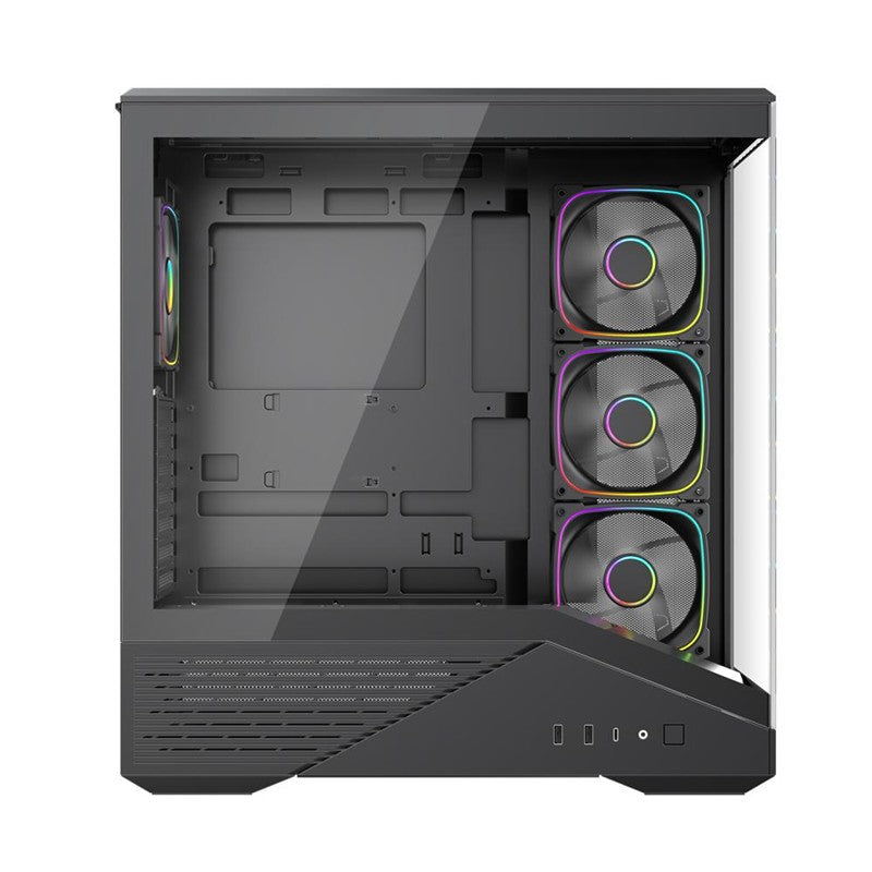 1ST PLAYER GM7 BTF SİYAH ARGB 4X12CM FAN TEMPERLİ CAM USB 3.0 TYPE-C ATX KASA