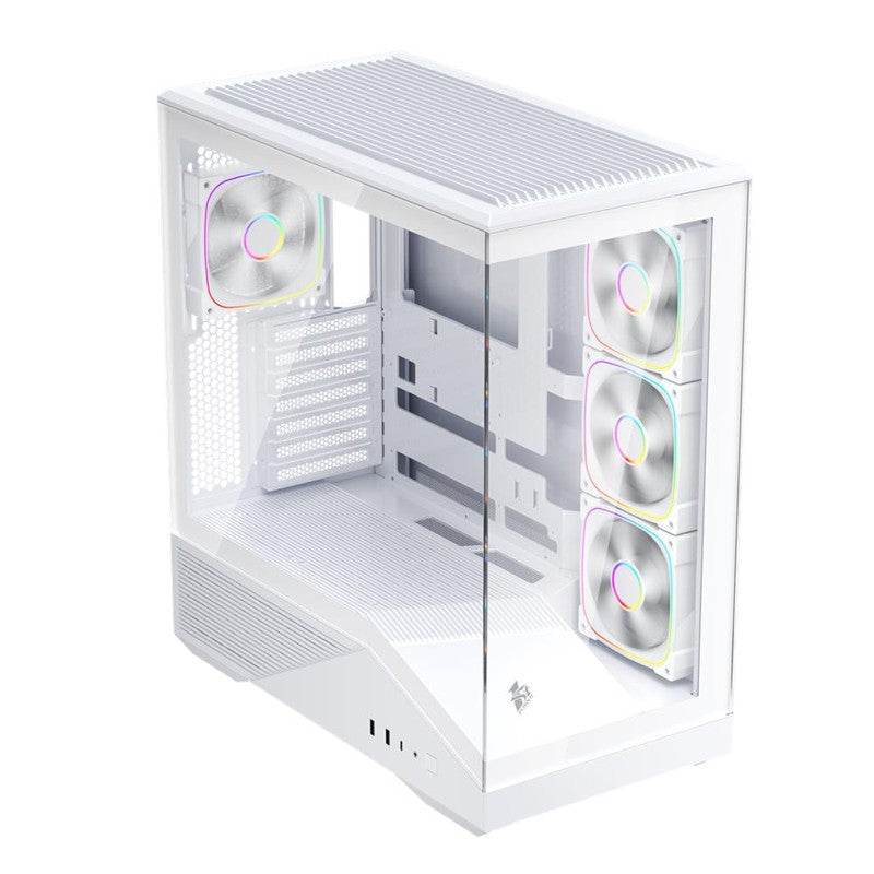 1ST PLAYER GM7 BTF BEYAZ ARGB 4X12CM FAN TEMPERLİ CAM USB 3.0 TYPE-C ATX KASA