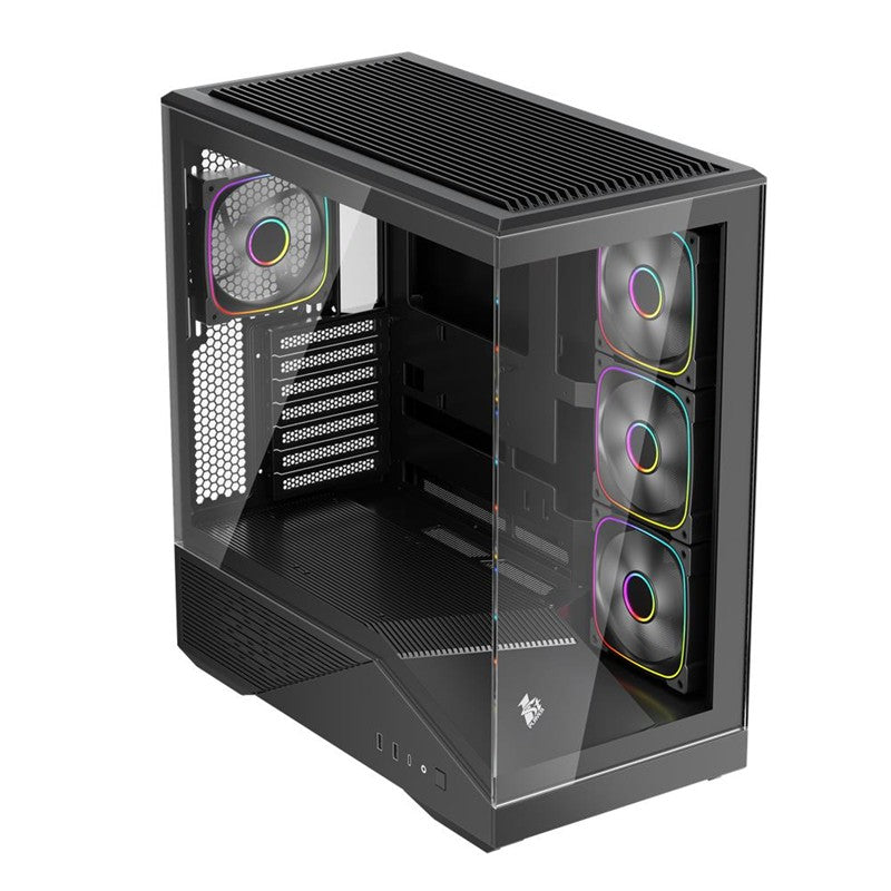 1ST PLAYER GM7 BTF SİYAH 750W 80+ BRONZE ARGB 4X12CM FAN TEMPERLİ CAM USB 3.0 TYPE-C ATX KASA