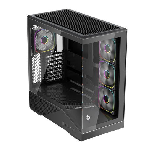 1ST PLAYER GM7 BTF SİYAH 750W 80+ BRONZE ARGB 4X12CM FAN TEMPERLİ CAM USB 3.0 TYPE-C ATX KASA