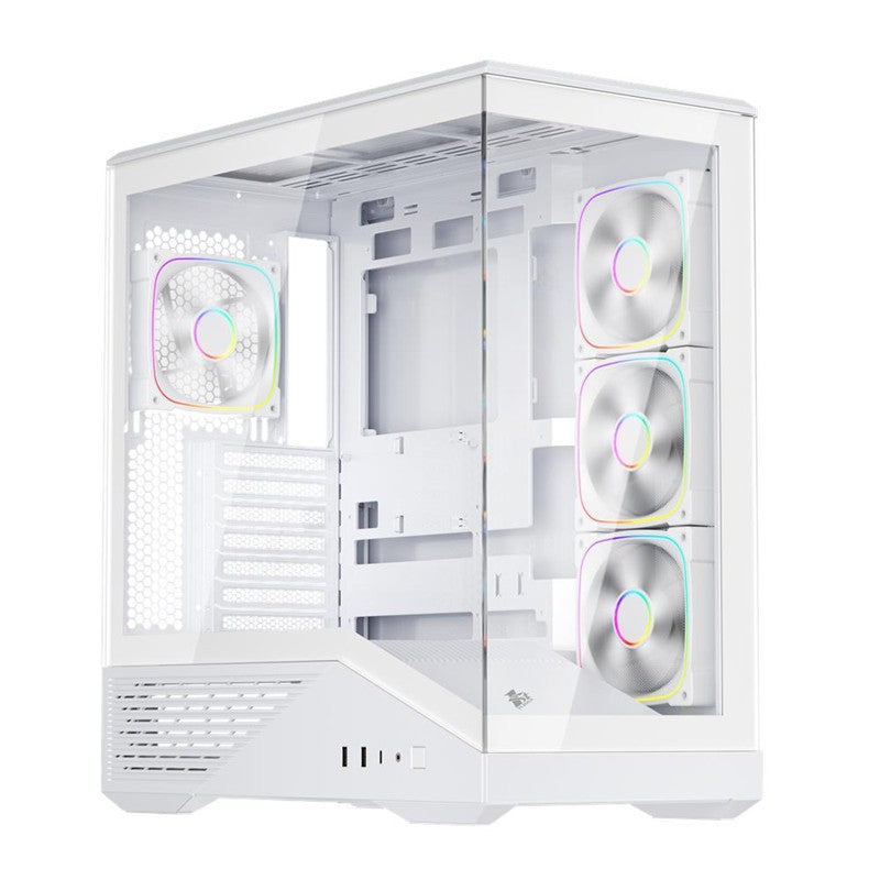 1ST PLAYER GM7 BTF BEYAZ 750W 80+ BRONZE ARGB 4X12CM FAN TEMPERLİ CAM USB 3.0 TYPE-C ATX KASA