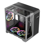 1ST PLAYER RT5 SİYAH DIGITAL 650W 80+ BRONZE 3X12CM ARGB TEMPERLİ CAM USB 3.0 M-ATX KASA