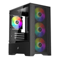 1ST PLAYER GO2 SİYAH FK 550W 4X12CM RAINBOW FAN TEMPERLİ CAM USB 3.0 M-ATX KASA