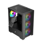 1ST PLAYER GO2 SİYAH FK 550W 4X12CM RAINBOW FAN TEMPERLİ CAM USB 3.0 M-ATX KASA