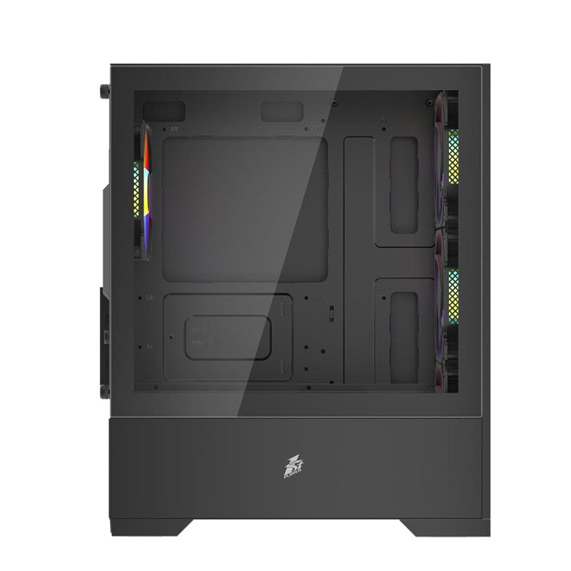 1ST PLAYER GO2 SİYAH FK 550W 4X12CM RAINBOW FAN TEMPERLİ CAM USB 3.0 M-ATX KASA