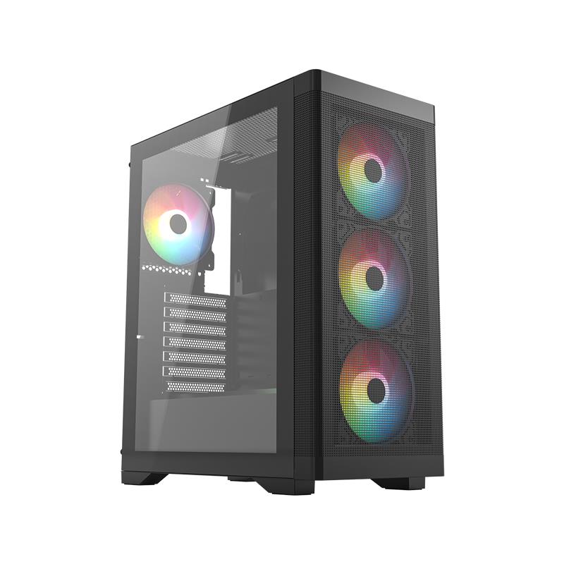 FRISBY FC-9480G 600W +80 BRONZE RGB 4X8120MM FAN GAMİNG SİYAH KASA
