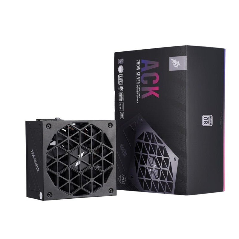 1ST PLAYER ACK 750W 80+ SILVER ATX3.1/PCle 5.1 AKTİF PFC SİYAH GÜÇ KAYNAĞI