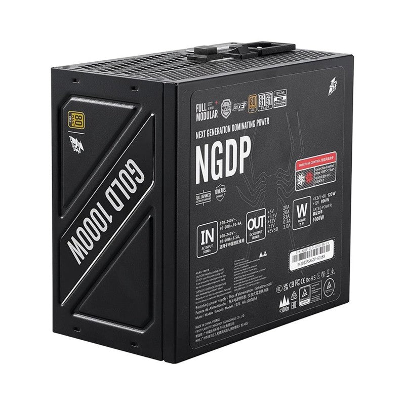 1ST PLAYER NGDP 1000W 80+ GOLD ATX3.1/PCle 5.1 JAPON KAPASİTÖR FULL MODÜLER APFC Sİ