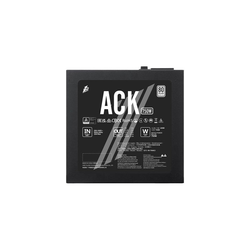 1ST PLAYER ACK 750W 80+ AKTİF PFC 14CM FAN SİYAH GÜÇ KAYNAĞI