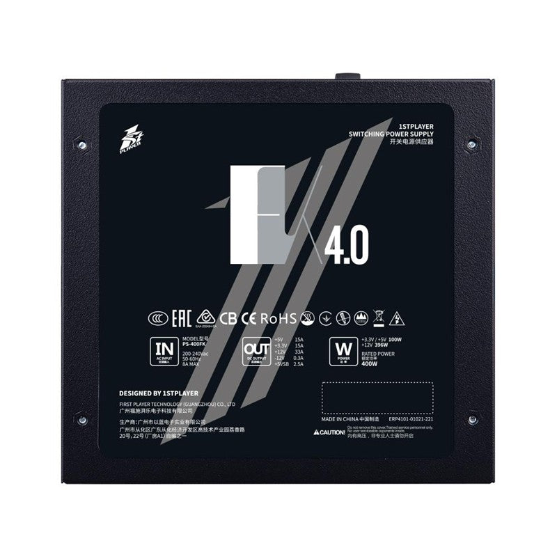1ST PLAYER FK 400W SİYAH 12CM FAN KORUMALI GÜÇ KAYNAĞI