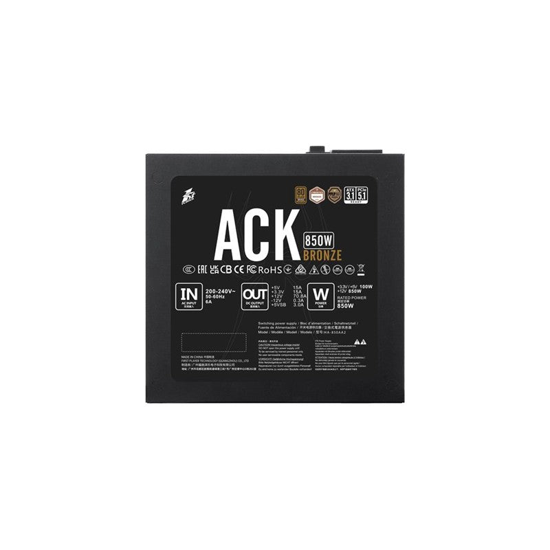 1ST PLAYER ACK 850W 80+ BRONZE AKTİF PFC 14CM FAN SİYAH GÜÇ KAYNAĞI