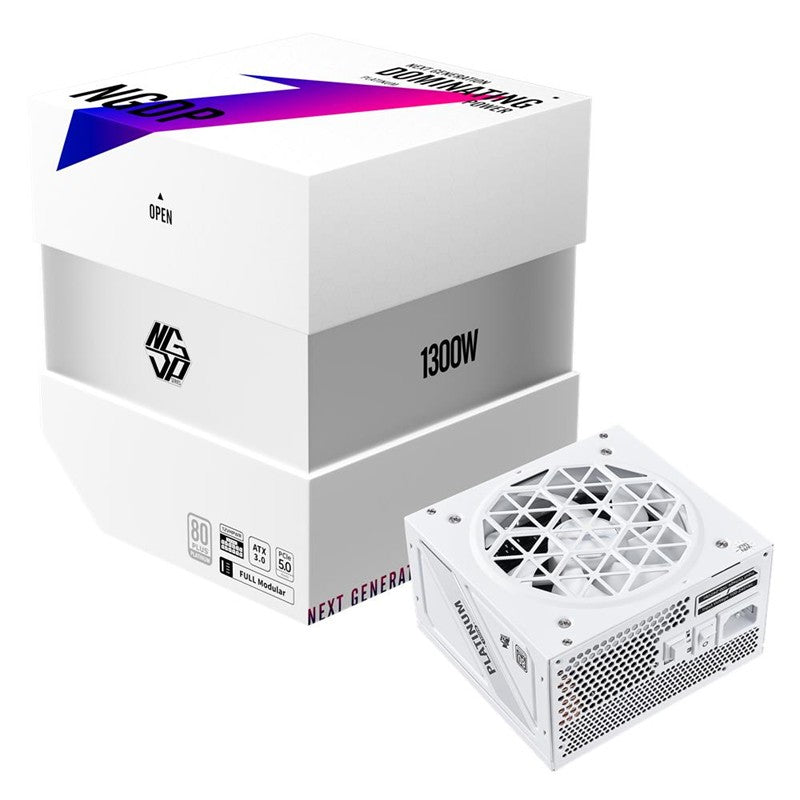 1ST PLAYER NGDP 1300W 80+ PLATINUM ATX3.1/PCLE 5.1 JAPON KAPASİTÖR FULL MODÜLER APFC 10 YIL G. BEYAZ