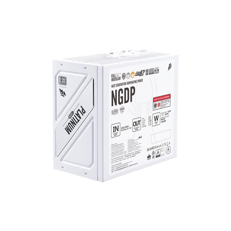 1ST PLAYER NGDP 1300W 80+ PLATINUM ATX3.1/PCLE 5.1 JAPON KAPASİTÖR FULL MODÜLER APFC 10 YIL G. BEYAZ