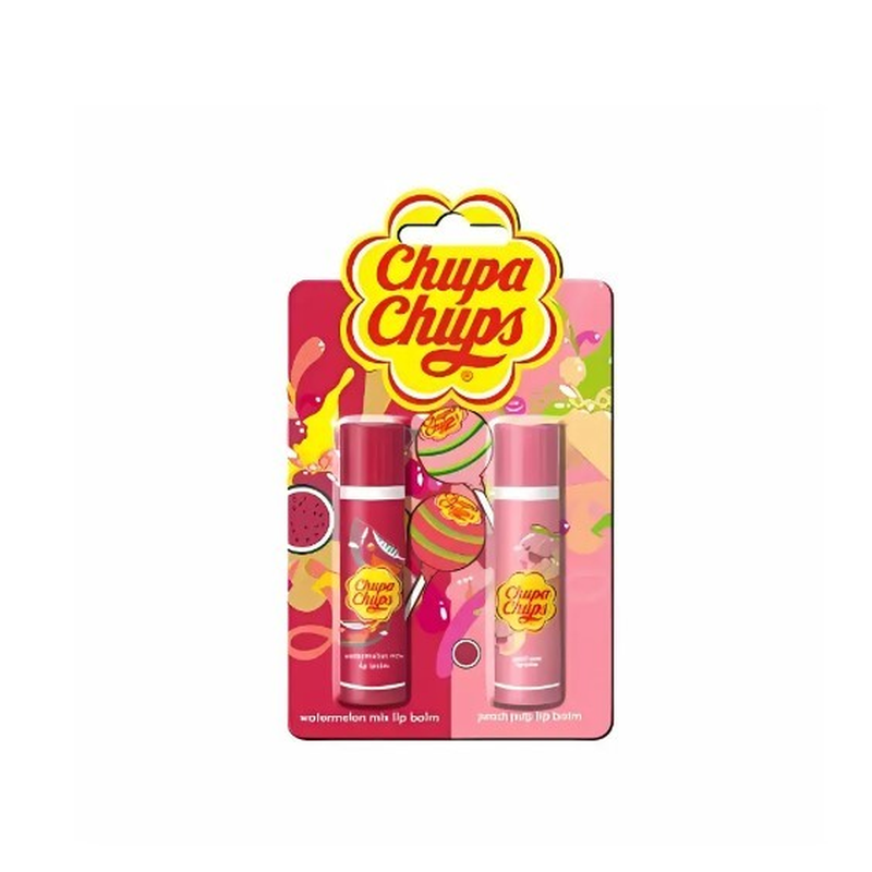 Chupa Chups Lip Balm 2li Dudak Bakım Kremi 4gr - Karpuz Ve Şeftali