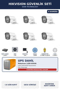 Hikvision 6 Kameralı 2MP UPS'li Güvenlik Kamera Seti ColorVu Gece Renkli 1TB Bullet Dış Mekan