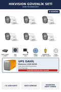 Hikvision 6 Kameralı 2MP UPS'li Güvenlik Kamera Seti ColorVu Gece Renkli 2TB Bullet Dış Mekan