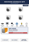Hikvision 4 Kameralı 2MP UPS'li Güvenlik Kamera Seti ColorVu Gece Renkli 1TB Dome İç Mekan