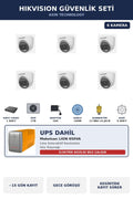 Hikvision 6 Kameralı 2MP UPS'li Güvenlik Kamera Seti ColorVu Gece Renkli 1TB Dome İç Mekan
