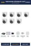 Hikvision 7 Kameralı 2MP Güvenlik Kamera Seti ColorVu Gece Renkli 1TB ~13 Gün Kayıt Dome İç Mekan