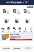 Hikvision 6 Kameralı 2MP UPS'li Güvenlik Kamera Seti ColorVu Gece Renkli 1TB Dome+Bullet
