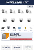 Hikvision 8 Kameralı 2MP UPS'li Güvenlik Kamera Seti ColorVu Gece Renkli 2TB Dome+Bullet