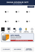Dahua 6 Kameralı 2MP UPS'li Güvenlik Kamera Seti Sesli Gece Görüşlü Bullet Dış Mekan 1TB