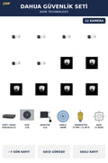 Dahua 12 Kameralı 2MP Güvenlik Kamera Seti Sesli Gece Görüşlü Dome+Bullet 1TB ~7 Gün Kayıt