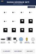 Dahua 12 Kameralı 2MP Güvenlik Kamera Seti Sesli Gece Görüşlü Dome+Bullet 4TB ~31 Gün Kayıt