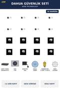 Dahua 16 Kameralı 2MP Güvenlik Kamera Seti Sesli Gece Görüşlü Dome+Bullet 2TB ~11 Gün Kayıt