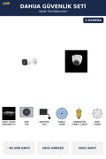 Dahua 2 Kameralı 2MP Güvenlik Kamera Seti Sesli Gece Görüşlü Dome+Bullet 2TB ~95 Gün Kayıt