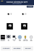 Dahua 4 Kameralı 2MP Güvenlik Kamera Seti Sesli Gece Görüşlü Dome+Bullet 1TB ~23 Gün Kayıt