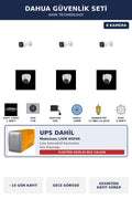 Dahua 6 Kameralı 2MP UPS'li Güvenlik Kamera Seti Sesli Gece Görüşlü Dome+Bullet 1TB ~15 Gün Kayıt