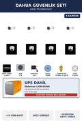 Dahua 8 Kameralı 2MP UPS'li Güvenlik Kamera Seti Sesli Gece Görüşlü Dome+Bullet 2TB ~23 Gün Kayıt