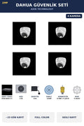 Dahua 4 Kameralı 2MP Güvenlik Kamera Seti Gece Renkli Full Color Sesli Dome 1TB ~23 Gün Kayıt