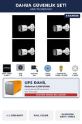 Dahua 4 Kameralı 5MP UPS'li Güvenlik Kamera Seti 5MP Full Color Sesli Bullet Dış Mekan 1TB
