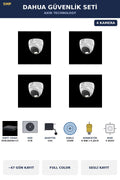 Dahua 4 Kameralı 5MP Güvenlik Kamera Seti 5MP Full Color Sesli Dome İç Mekan 4TB ~47 Gün Kayıt