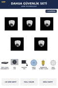 Dahua 5 Kameralı 5MP Güvenlik Kamera Seti 5MP Full Color Sesli Dome İç Mekan 2TB ~19 Gün Kayıt